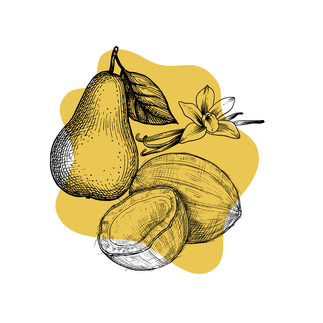 Poire, Coco, Vanille