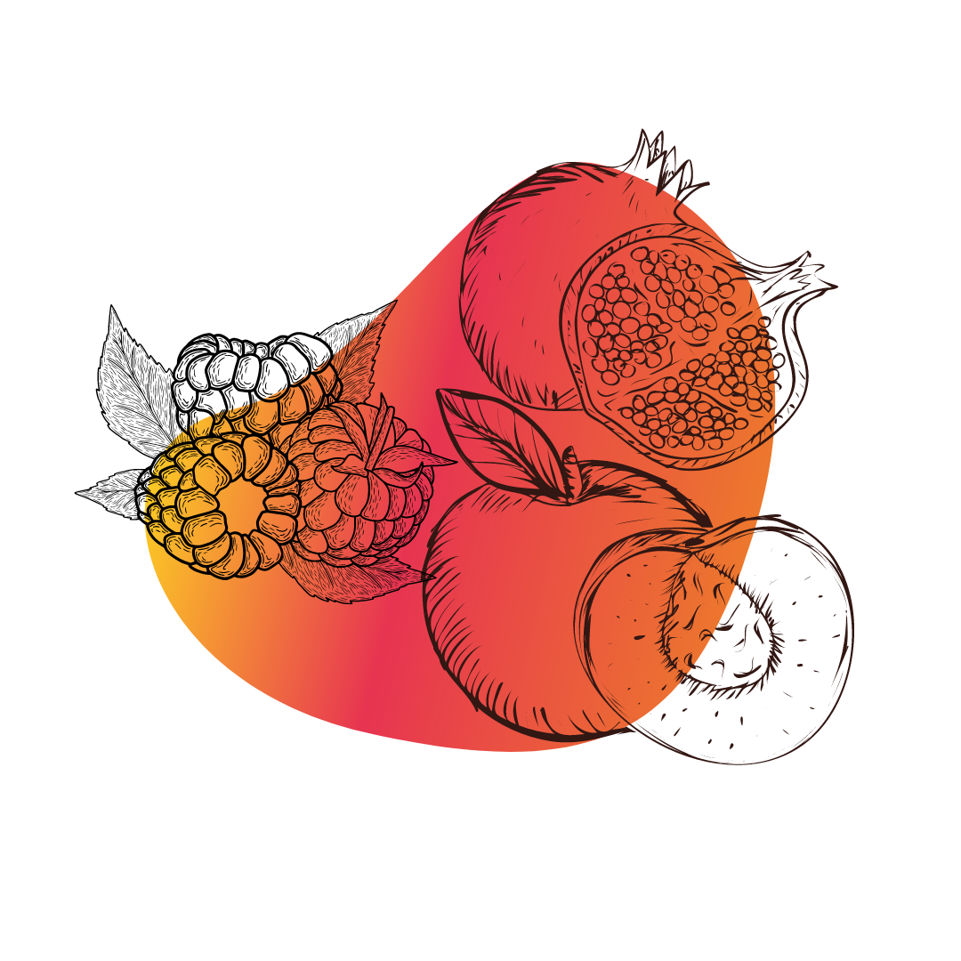 Pêche, Framboise, Grenade